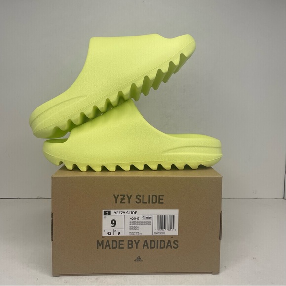 Adidas Yeezy Slide “Green Glow” NEW 2022 - Picture 3 of 4